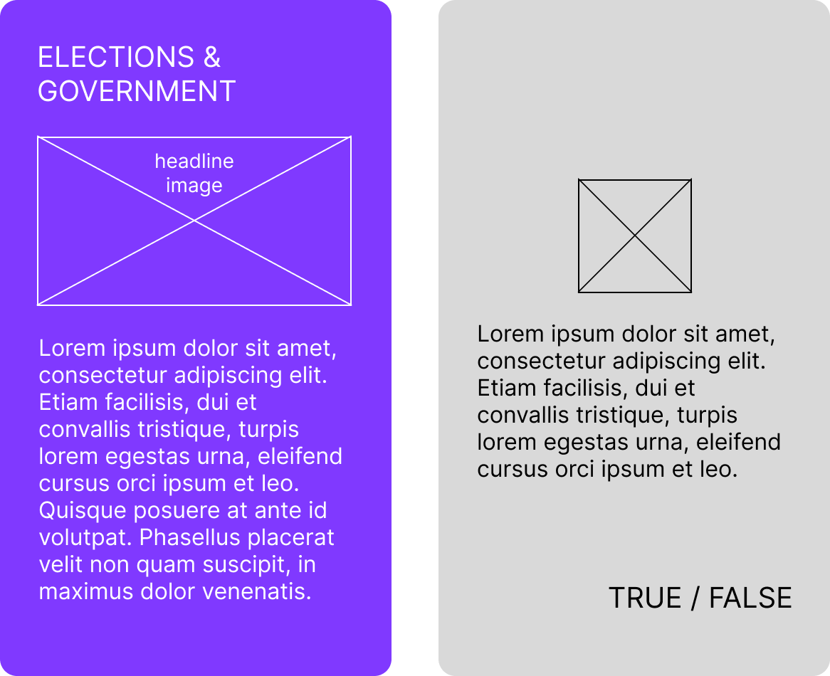 Medium-fidelity prototype with color-coded categories